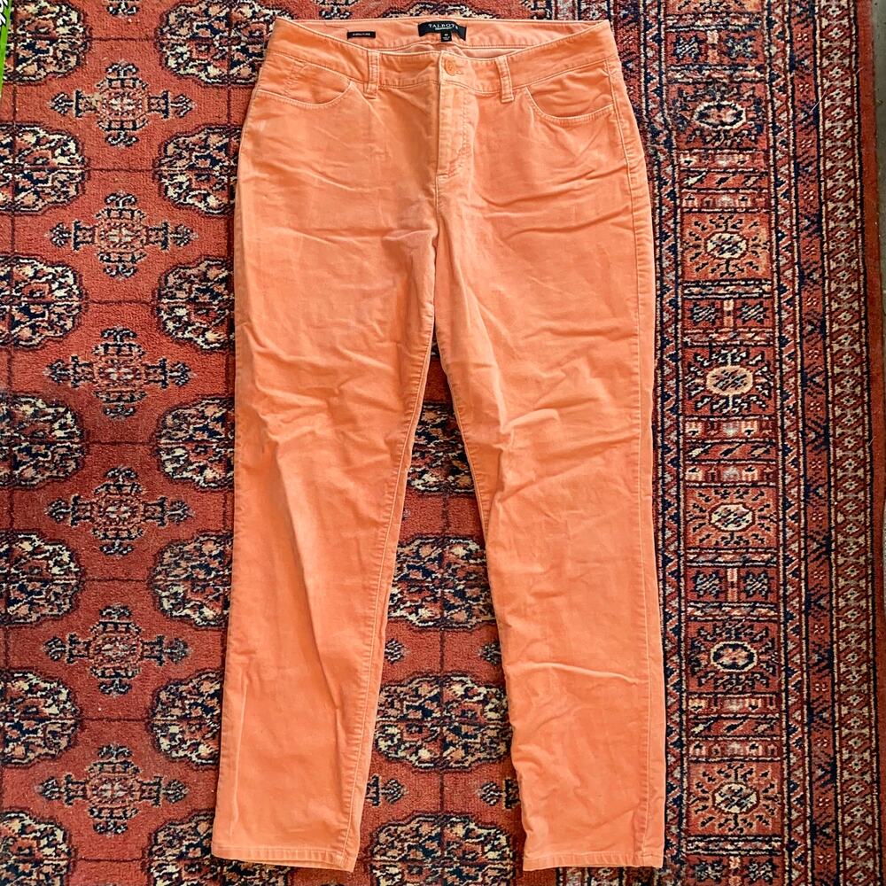 Talbots Signature 10 Salmon Velvet‎ Jeans Soft Stretch Cotton Straight Leg